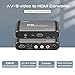 YITROX AV Svideo to HDMI Converter Upscaler, 3RCA CVBS AV Svideo to HDMI Converter Scaler, Support 1080P for Wii, PS2, PS3, Xbox 360, Blu ray Player, DVD and More