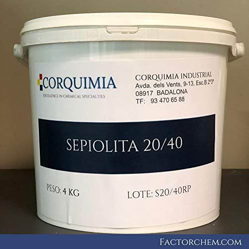 SEPIOLITA 20/40, ABSORBENTE QUIMICAMENTE NEUTRO DE LIQUIDOS DERRAMADOS, DERRAMES DE GASOLINA, (4 KG)
