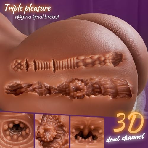 Image of 27LB Realistic BBW Sex Doll Male Masturbators with Interchangeable-Channel,Lifelike Sex Doll Love Doll with Soft Big Boobs, Adult Sex Toy for Men Pleasure with Tight Vaginal Anal Male Stroker