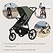 Lionelo Azura Kinderbuggy mit Luftreifen – hohe Federung, stufenlos verstellbare Liegeposition, XXL-Verdeck UPF50+, 5-Punkt-Magnetgurte, kompakt faltbar, inkl. Regenfolie – ab 6 Monaten bis 22 kg