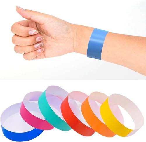 1000 Stück Eintrittsbänder, BetterJonny Wasserdicht Event Armbänder Papierarmbänder Bedruckbar Securebänder Ideal für Sicherheit bei Veranstaltungen Events Hochzeit (Lila)