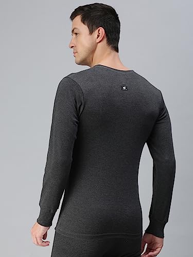 Image of Macroman M-Series Hotmax Full Sleeves U-Neck Thermal Upper for Men with Special Interlock Knit in Cotton Poly Fabric, Advanced Heat Retention & Moisture Control