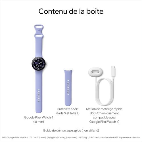 Google Pixel Watch 4 (41 mm) – Montre connectée Android, Suivi Complet des données de santé et de Remise en Forme – Boîtier en Aluminium Champagne Doré – Bracelet Sport Vert Citron – Wi-FI