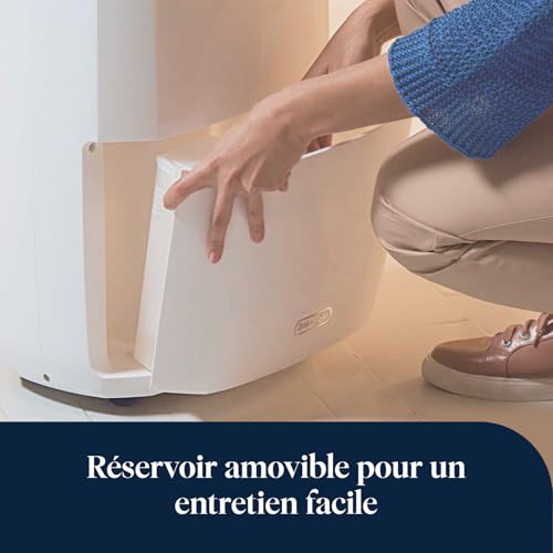 De’Longhi Tasciugo AriaDry Multi - Déshumidificateur Portable pour la Maison, Élimination de l'Humidité 25L/24h, Séchage, Anti-Moisissure, Minuteur, Silencieux, Blanc (DDSX225)