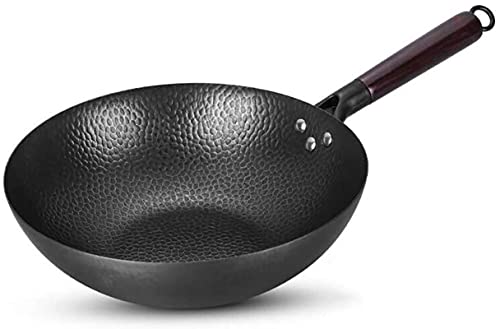 Wok for Induction Wok Old Fashioned Hand forging Wok Uncoated Non-Stick pan