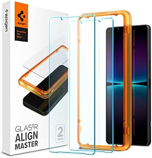 Spigen AlignMaster Tempered Glass Screen Protector for Sony Xperia 1 IV - 2 Pack