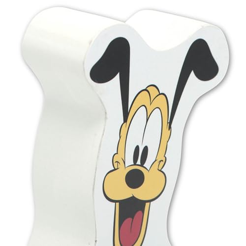 Image of Disney Pluto Shelf Sitter Decor | Chunky Wood Block Decoration for Kids' Bedroom or Play Room