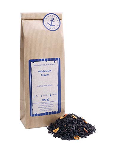 Schwarzer Tee lose Wildkirsch Traum Kirsch, Rosenblüten Schwarztee kräftige Kirsch-Note 100g Cover