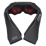 Masajeador de Cuello y Espalda Shiatsu Masajeador Cervical Masaje Eléctrico y Amasamiento Masajeador de Hombros con 3D Rotación y Calentamiento para Relajación y Alivio de Fatiga en Oficina Casa