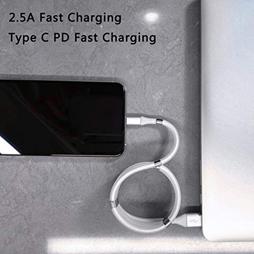 image for Krongkoy 5.9ft-Type C Magnet Storage Data Cable,Self-Coiling Data Cabl