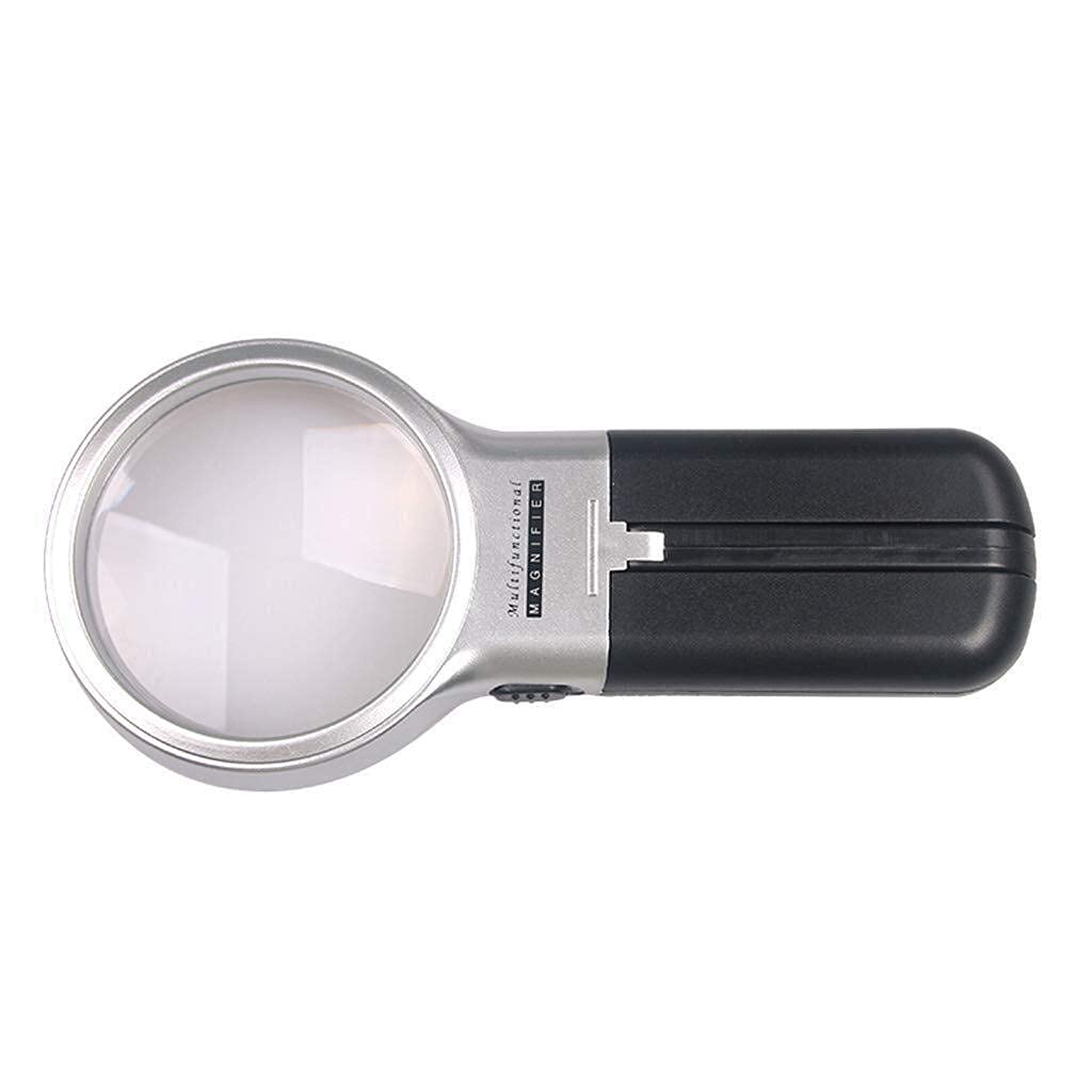 Loupe, éducative, recherche, optique HD 10x avec LED pour lire les personnes âgées, étudiants, poche portable, pliable, multifonction, identification de bureau caritatif