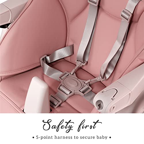 Sweety Fox Baby High Chair Adjustable To 7 Different Heights - Pink Baby Chair - Silla Para Comer De Bebe - Foldable High Chairs For Babies And Toddlers #TOP5