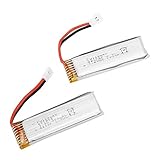 Dilwe 2PCS RC Lipo Battery, 3.7V 450mah RC Helicopter Battery Upgrade Replacement Accessories for WLtoys XK K110 V977 RC 3D 6channelsHelicopter