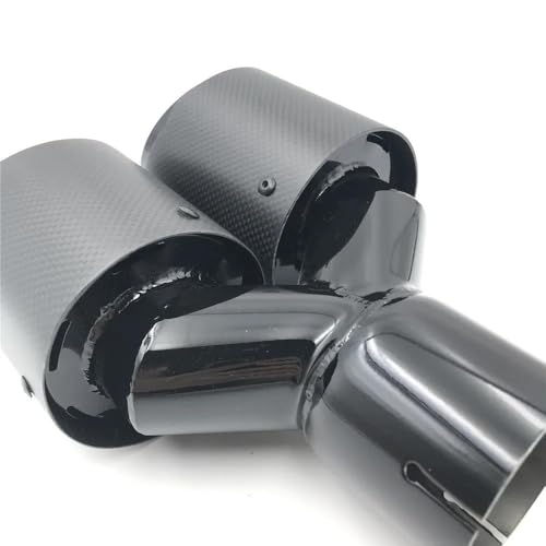 Embout d'échappement double en carbone et acier look sport - 5