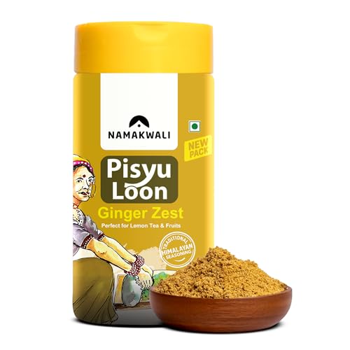 Image of Namakwali Flavoured Pahadi Salt Ginger (Adrak) Seasoning, 100 Gram | Pisyu Loon Seasoning mix for Popcorn, Noodles, Salad, Raita, Fruits, Makhana and more | No Preservatives | SharkTank India Product