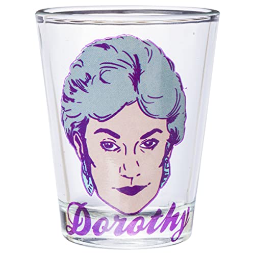 Image of Silver Buffalo Golden Girls Featuring Dorothy, Rose, Blanche, and Sophia 4 Pack Mini Glass Set, 1.5 Ounces