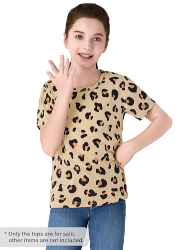 Girls’ Graphic Tees - Gymnastics Theme, Roller Skating & Butterfly Shirts Smiling Face Print Casual Top Size 6-183