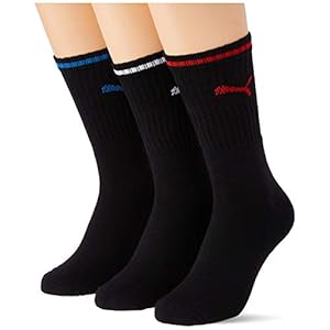 PUMA PUMA Unisex Sport Crew Stripe Socks (3 pack) uniseks-volwassene Sokken