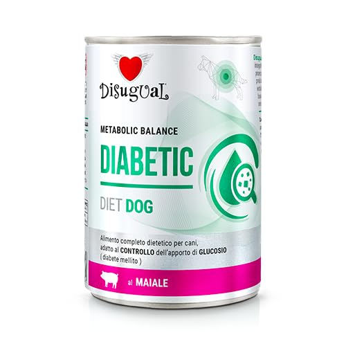 Disugual Dieta Perro Diabético | Necesidades Nutricionales Especiales | Varios Sabores | 6x400Gr | (6x400Gr, Cerdo)