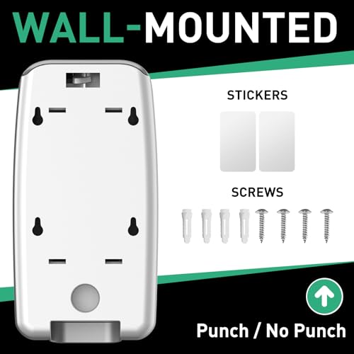 Image of Commercial Soap Dispenser Wall Mount Manual Pump Hand Soap Dispenser 800ml Gel Liquid Hand Sanitizer Dispenser Self Adhesive for Home Bathroom (White)