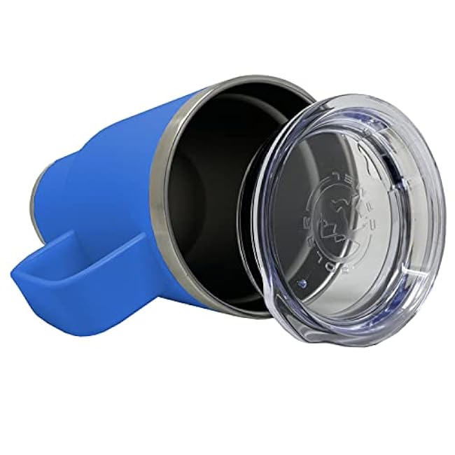 LaserGram 20oz Vacuum Insulated Travel Mug with Handle, MD Medical Doctor, Personalized Engraving Included (Dark Blue)