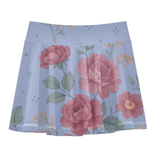 Tennis Skirt for Girls with Shorts Flowy Scort Skirt Little Girl Kids Pleated Skort with Pockets