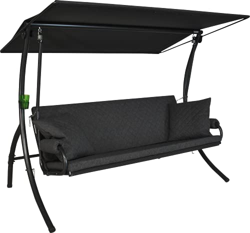 Angerer Hollywoodschaukel Elegance Joy – Schaukel zum Sitzen, Liegen & Entspannen, inkl. Bett-Funktion, einfache Montage, Made in Germany,...