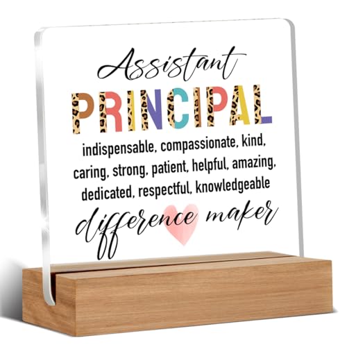 Assistant Principal Gifts for Women Men Assistant Principal Appreciation Gifts Back to School Unique Office Decorative Signs Plaque for Desk
