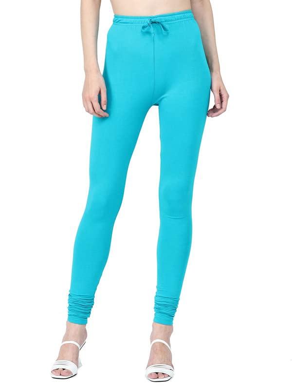 Image of Robinbosky Cotton Churidhar Leggings for Women - Stylish, Stretchable & Flattering Fit for All-Day Comfort