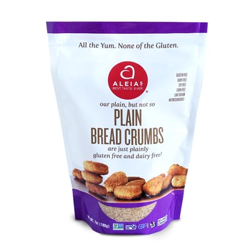 Aleia’s Gluten Free Plain Bread Crumbs – 7 Oz (1 Pack) – Classic Gluten Free Breading – Dairy Free, Kosher, Low Sodium, Non-Gmo