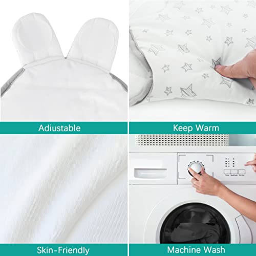 Image of Biloban Baby Swaddles 0-3 Months for Boy Girls, Warm Quilted Baby Swaddle