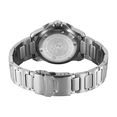 Image of Titan Zero Hour Diver's 100m Analog with Black Dial Silver Stainless Steel Strap Watch for Men - 10067KM01