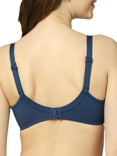 Image of Triumph Delicate Doreen Non Wired Non Padded Big Cup Bra Wireless Full Coverage Lace Everyday Women Bra Retro Support Wide Straps High Center Bridge Lingerie Pack of 1