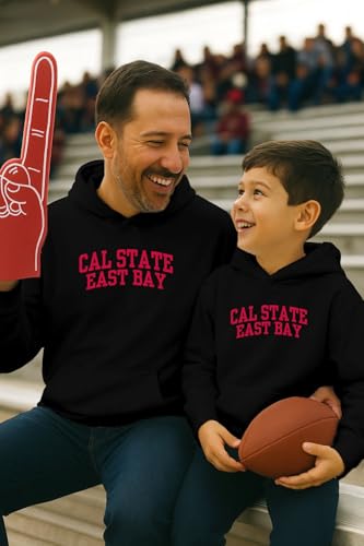 NCAA Officially Licensed Apparel California State University East Bay Pioneers Logo Youth Hoodie Cal08HK Black X-Large3