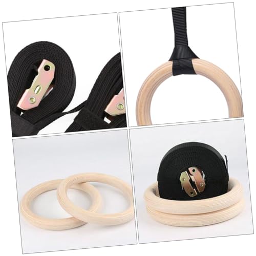 Anillas de Gimnasia de Madera para Entrenamiento miniatura 3