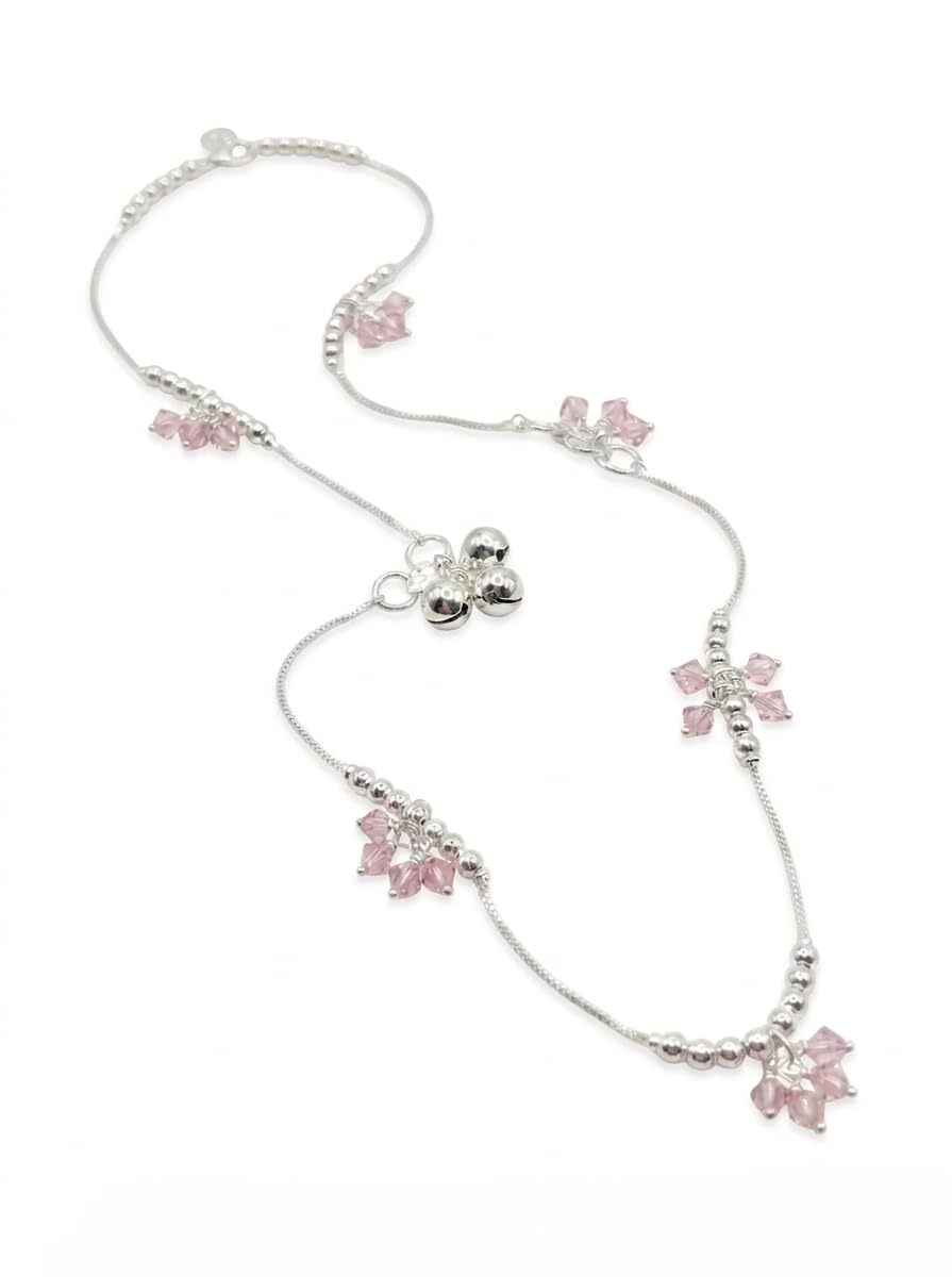 SHAH BEAUTY PLAIN BEADED ANKLET (PAYAL) AVAILABLE IN SILVER COLOUR.-image-14
