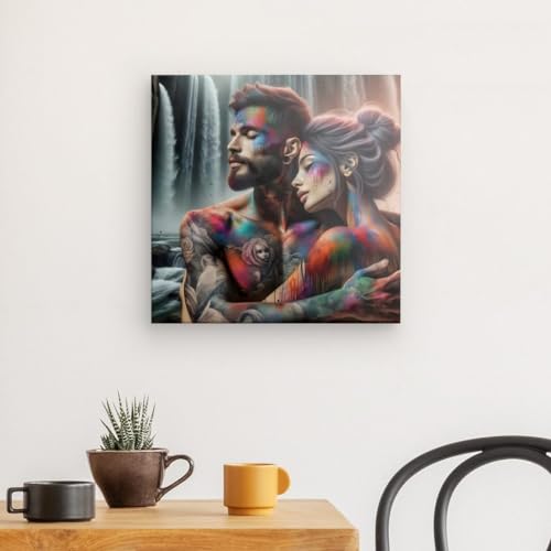 Art mural Impression sur toile Wedecored Noir Style 40x40 cm pour salon
