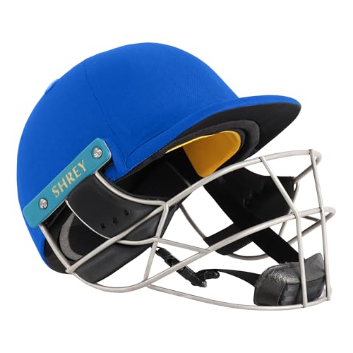 Image of Shrey Master Class Air 2.0 Stainless Steel Batting Cricket Helmet for Men's (Royal Blue, L)