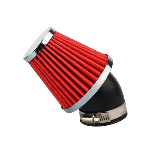 Filtro de aire con codo curvo 48mm que optimiza la entrada del carburador de moto