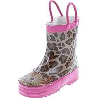 Static Footwear Kids Fashion Waterproof Rain Boots,Cat,9/10