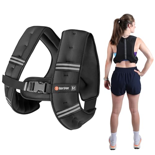Body Sport Gewichtsweste, 2,3 kg - Verstellbare Fitnessweste für Krafttraining, Laufen, Gehen und Ausdauertraining