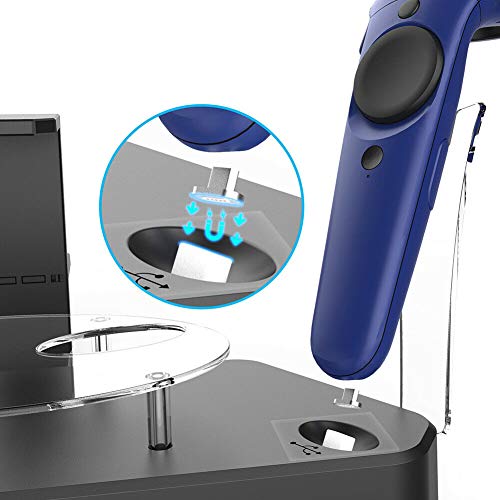 ACCDKAB(まこ ) デュアル磁気充電スタンド VRグリップ HTC Vive/Vive Pro VRヘッドセット&コントローラー用 チャージャー ベース ホルダー アクセサリー の商品画像 2