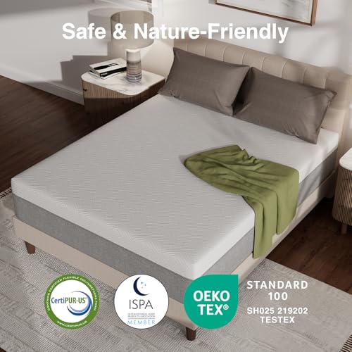 Image of Novilla Twin Size Mattress, 12 Inch Gel Twin Memory Foam Mattress in a Box for Pressure Relieving & Cooling Comfort, Triple Foam Layers for Spinal Support & Motion Isolating, CertiPUR US Certified