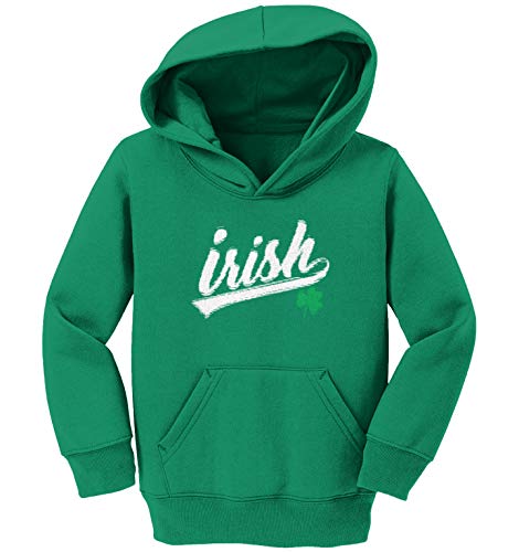 Irish Script - Shamrock Four Leaf Clover Toddler/Youth Fleece Hoodie