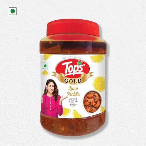 Image of TOPS Gold Pickle Lime -900 gm | Perfect blend of tangy limes and healthy mustard oil