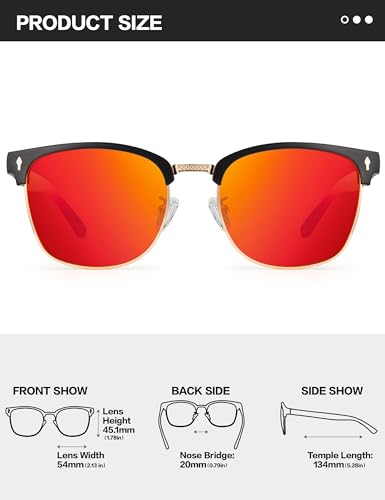Image of BIRCEN Mens Polarized Sunglasses for Driving: Al-Mg Metal UV Protection Sun Glasses Square Shades for Fishing Travel 2026