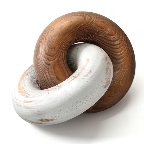 EOSAHR Boho Decor Pine Wood Knot – Wooden Chain Link