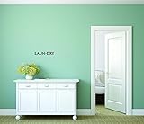 Laundry Sign Housekeeping Cleaning Dryer Vinyl Wall Decal for Home - Bleach Suds Fold Sort Bubbles Dry Cute Wall Décor Bedroom Living Room Entry - Removable High Tact - Size: 4 in x 20 in