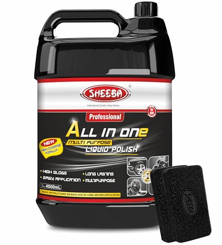 SHEEBA All in One Multipurpose Liquid Polish for Car, Motorbike, Scooter, Household, Office Care | High Gloss | Easy Application | For Interior & Exte