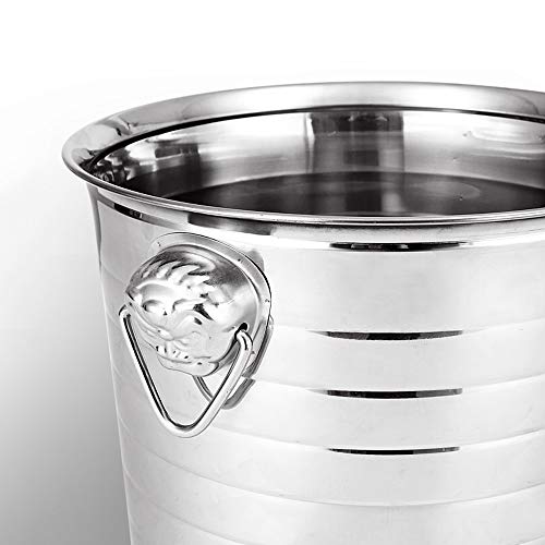 Balde de gelo bem feito de aço inoxidável gelo frio balde de champanhe refrigerador de vinho recipie